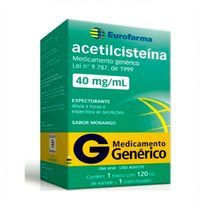 Acetilcisteína 40mg/ml Eurofarma Xarope 120ml + 1 Copo Dosador