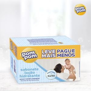Sabonete Pom Pom Loção Hidratante 5 Unidades De 70g Cada
