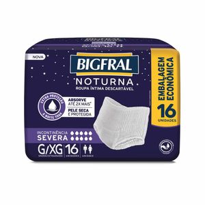 Roupa Íntima Bigfral Noturna G/XG Unissex 16 Unidades
