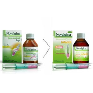Novalgina Dipirona 50mg/ml Infantil Solução Oral 100mL + 1 Seringa Dosadora