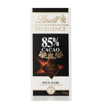 Chocolate Lindt Excellence 85% Cocoa Dark Com 100g