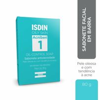 Sabonete Em Barra Antioleosidade Isdin Oily Skin Acniben 1 80g