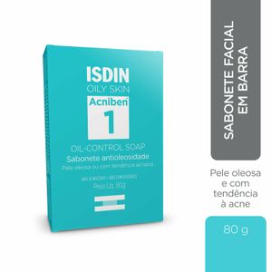 Sabonete Em Barra Antioleosidade Isdin Oily Skin Acniben 1 80g