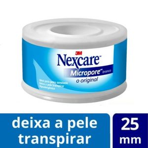 Fita Micropore Nexcare Branca 25 mm x 4,5 m 1 Unidade