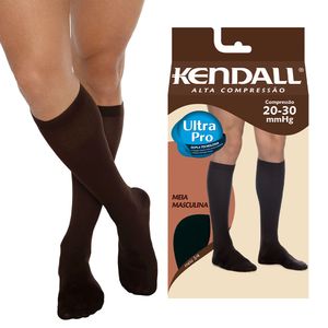 Meia 3/4 Kendall Masculina Alta Compressão Cor Marrom M 20-30mmHg 1532 - 1 Par