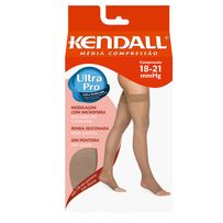 Meia 7/8 Kendall Feminina Sem Ponteira Média Compressão Com Silicone Cor Mel Médio 18-21mmHg 1712 - 1 Par