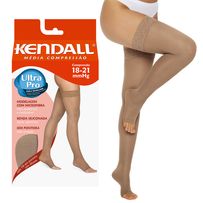 Meia 7/8 Kendall Feminina Sem Ponteira Média Compressão Com Silicone Cor Mel Médio 18-21mmHg 1712 - 1 Par