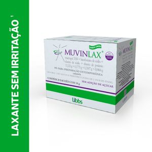Laxante Em Pó Muvinlax Libbs 20 Envelopes De 14g Cada
