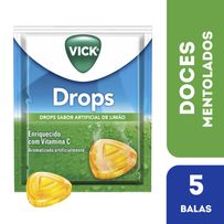 Vick Drops Sabor Limão 5 pastilhas