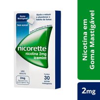 Goma Mastigável Nicorette Icemint 2mg 30 unidades