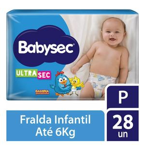 Fralda BabySec Galinha Pintadinha Ultra Sec Jumbo P 28 Unidades
