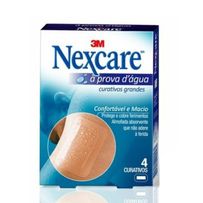 Curativos Grandes Nexcare À Prova D'Água 4 unidades