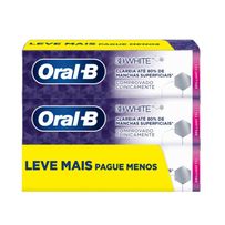 Creme Dental Clareador Oral-B 3D White Brilliant Fresh 70g - 3 Unidades