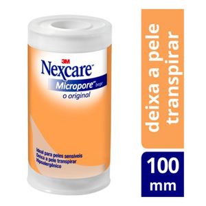 Fita Micropore Nexcare Bege 100mm X 4,5m 1 Unidade