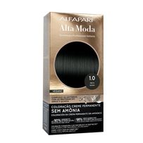 Coloração Creme Permanente Alfaparf Alta Moda Sem Amônia Vegano 1.0 Preto