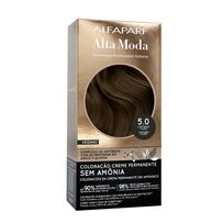 Coloração Creme Permanente Alfaparf Alta Moda Sem Amônia Vegano 5.0 Castanho Claro