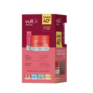 Kit Vult Facial Creme Hidratante Antissinais 100g + Protetor Labial FPS15 Melancia 3,5g