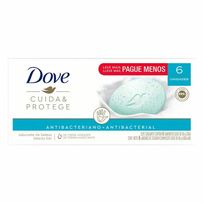 Sabonete Em Barra Dove Cuida & Protege Antibacteriano 6 Unidades De 90g Cada