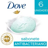 Sabonete Em Barra Dove Cuida & Protege Antibacteriano 6 Unidades De 90g Cada