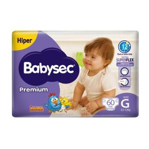 Fralda Babysec Galinha Pintadinha Premium Hiper G 60 Unidades