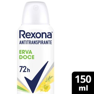 Desodorante Antitranspirante Aerosol Rexona Feminino Erva Doce 150ml