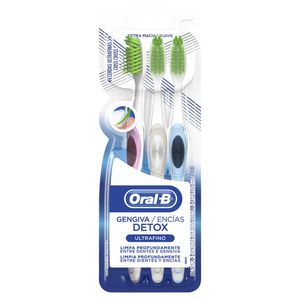 Escova Dental Oral-b Ultrafino Detox 3 Unidades