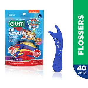 Mini Flosser Infantil Gum Patrulha Canina Uva 40 Unidades