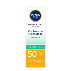 Protetor solar Nivea Sun Facial Beauty Controle de oleosidade FPS50 50g
