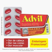 Advil Alívio Rápido Ibuprofeno 400mg 8 Cápsulas