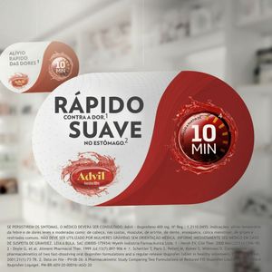 Advil Alívio Rápido Ibuprofeno 400mg 8 Cápsulas