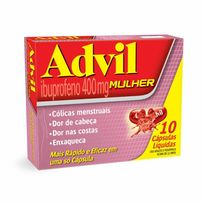 Advil Mulher Ibuprofeno 400mg 10 Cápsulas