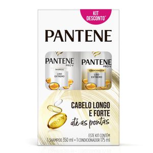 Kit Pantene Liso Extremo Shampoo 350ml + Condicionador 175ml