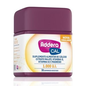 Suplemento Alimentar Addera Cal 1000Ui 30 Comprimidos