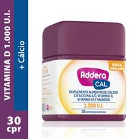 Suplemento Alimentar Addera Cal 1000Ui 30 Comprimidos