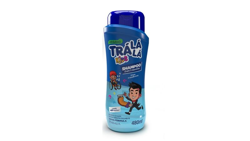 Shampoo Trá Lá Lá Kids 2 em 1 Meninos 480ml