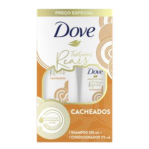 Kit Dove Texturas Reais Cacheados Shampoo 350ml + Condicionador 175ml