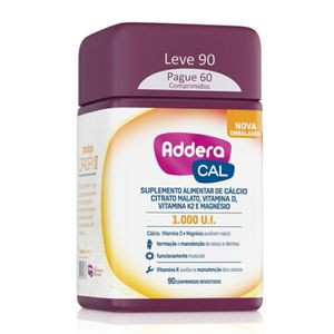 Suplemento Alimentar Addera Cal 1.000Ui 90 Comprimidos