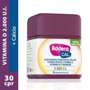 Suplemento Alimentar Addera Cal 2.000Ui 30 Comprimidos