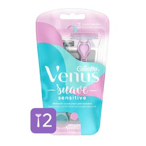 Aparelho de Depilar Gillette Venus Sensitive 2 unidades