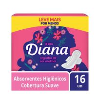 Absorvente Diana Suave Com Abas 16 Unidades