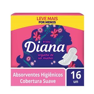 Absorvente Diana Suave Com Abas 16 Unidades
