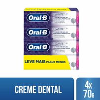 Kit Creme Dental Oral-B 3D White Com Flúor 4 Unidades 70g