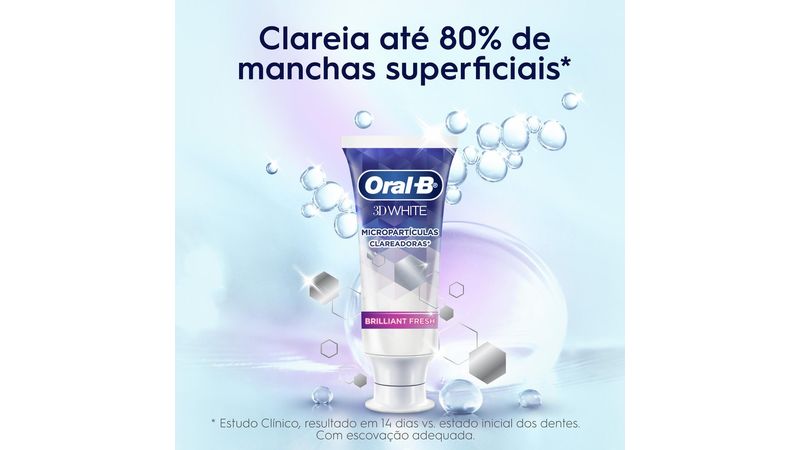 Kit Creme Dental Oral-B 3D White Com Flúor Unidades 70g