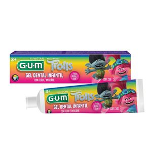 Gel Dental Infantil Gum Trolls Sabor Bubble Gum 50g