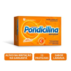 Pondicilina Vitamina C Laranja 12 Pastilhas