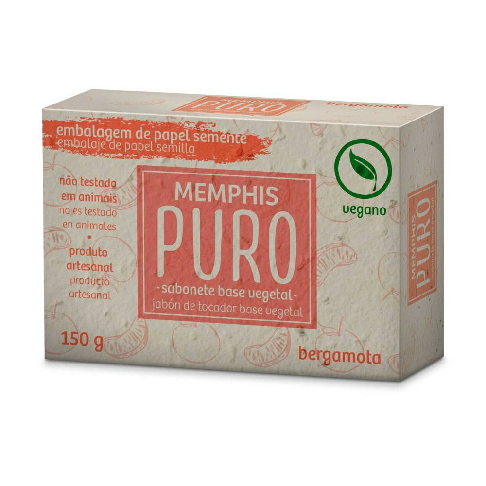 Sabonete em Barra Memphis Puro Vegetal Bergamota 150g