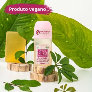 Desodorante Roll-On Memphis Puro Vegetal Sem Alumínio Flor de Hibisco 60ml