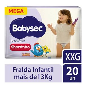 Fralda BabySec Premium Galinha Pintadinha Shortinho XXG 20 Unidades