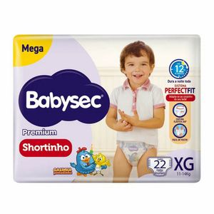 Fralda BabySec Premium Galinha Pintadinha Shortinho XG 22 Unidades