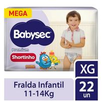 Fralda BabySec Premium Galinha Pintadinha Shortinho XG 22 Unidades
